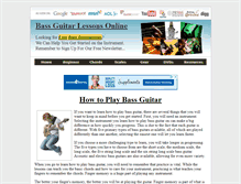Tablet Screenshot of bass-guitarlessons.com